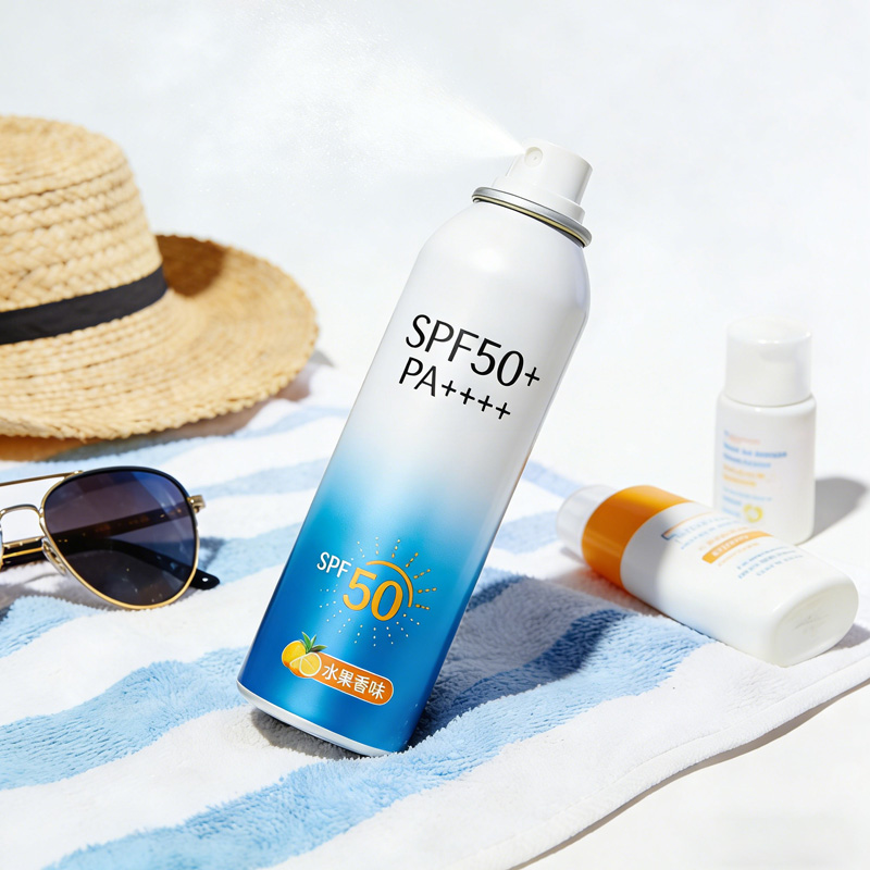 aluminum aerosol can for sunscreen